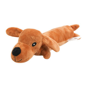 Soft Puppy-Shaped Dog Toy for Interactive Play, Brown